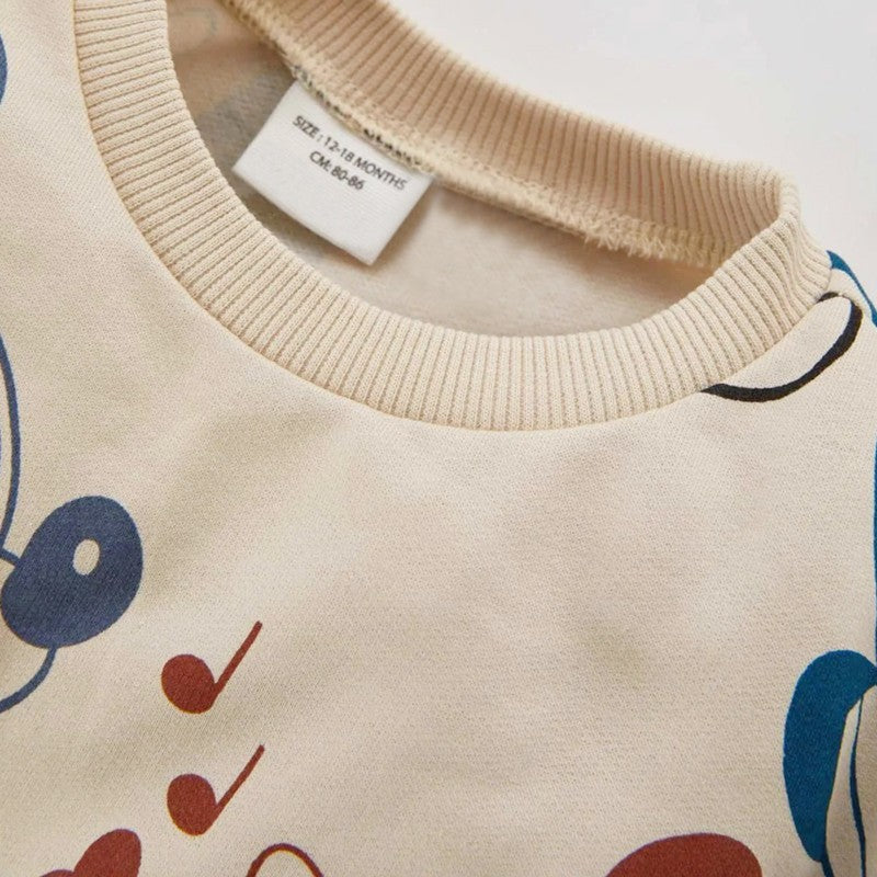 New Fashion Baby Clothes Sets Mickey Mouse Printed Long Sleeved Sweatshirt + Pant Toddler Boy Girl Outfits