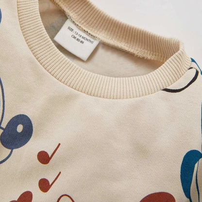 New Fashion Baby Clothes Sets Mickey Mouse Printed Long Sleeved Sweatshirt + Pant Toddler Boy Girl Outfits