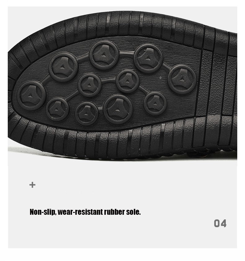 Handmade Leather Men Shoes Casual Slip On Loafers Breathable Leather Shoes Men Flats Hot Sale Moccasins Outdoor Shoes Plus Size