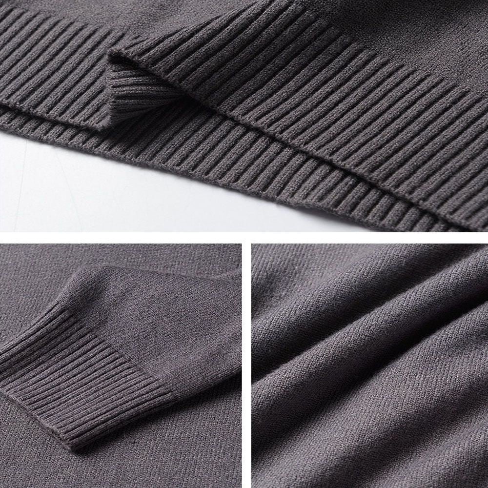 Korean Fashion Autumn Winter Sweaters Men Pullovers Fleece Turtleneck Knitted Sweatshirt Warm Bottoming Shirts