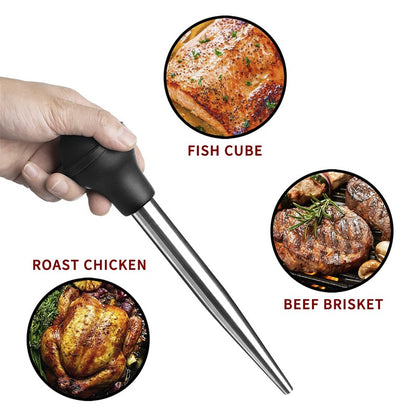 Flavor Needle BBQ Meat Syringe Marinade Turkey Baster Needle Set Kitchen Cooking Pork Steak Meat Sauces Barbecue Seasoning Tool