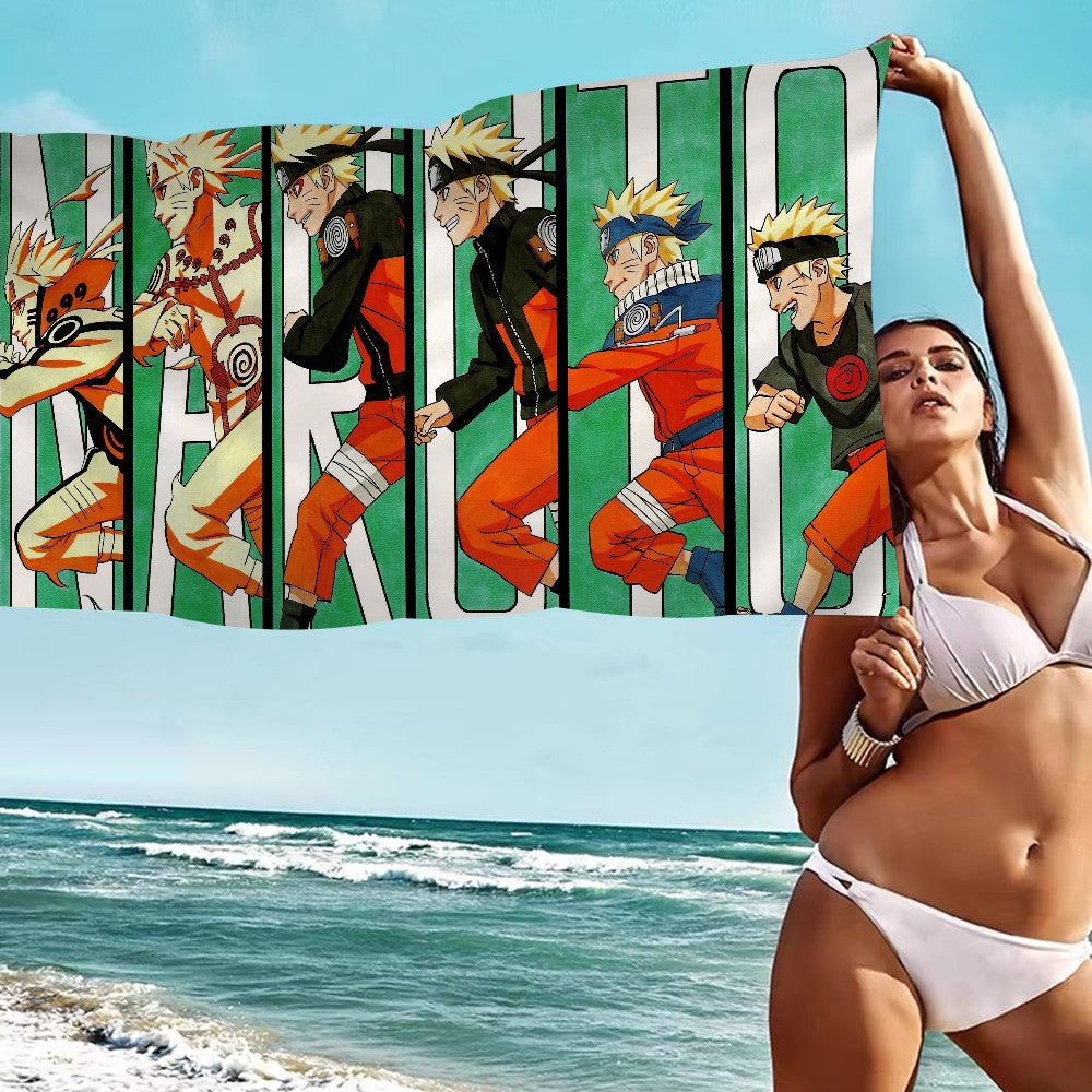 N-Naruto A-Akatsuki Anime Beach Swimming Towel Soft Absorbent Washcloth Children's Gifts for Kids Travel Camping Gym