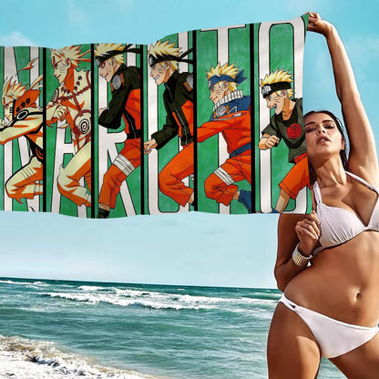 N-Naruto A-Akatsuki Anime Beach Swimming Towel Soft Absorbent Washcloth Children's Gifts for Kids Travel Camping Gym