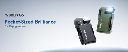 WUBEN G5 Rechargeable EDC Flashlight, 400 Lumens Dual Light Sources Mini Flashlight with RGB Light, Portable Pocket Flashlights