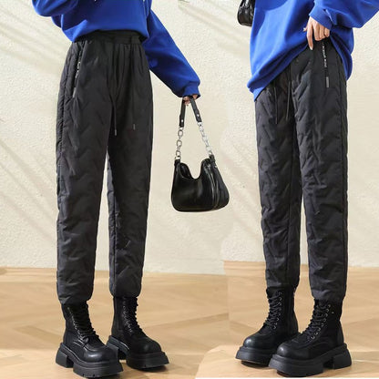 Animal Game Winter Women Plush Thick Fleece Waterproof Sweatpant Windproof Casual Pants Warm Outerwear Lambswool Thermal