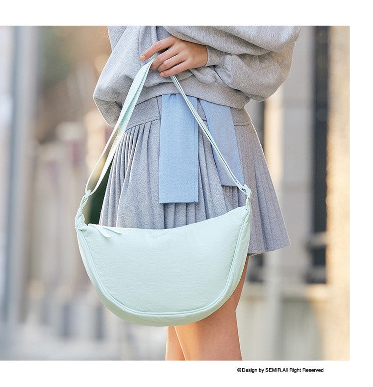 Semir Crossbody Bag Women 2025 New Chest Bag Macaron Color Dumpling Bag  Minimalist Waist Pack Shoulder Purse