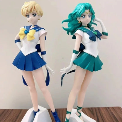 23cm Sailor Moon Anime Figura Marinheiro Marte Mercúrio Júpiter Vênus Saturno Action Figure Modelo Brinquedos Colecionáveis Presente de Aniversário para Crianças