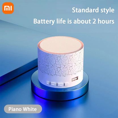 Xiaomi A10 Mini Portable Speaker Bluetooth Wireless Audio Dazzling Crack LED Light Subwoofer Support TF Card USB For PC/Mobile