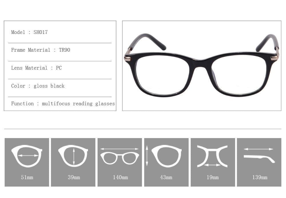 SHINU custom Women progressive multifocal reading glasses round eyeglasses minus sight glasses for women original tr90 glasses