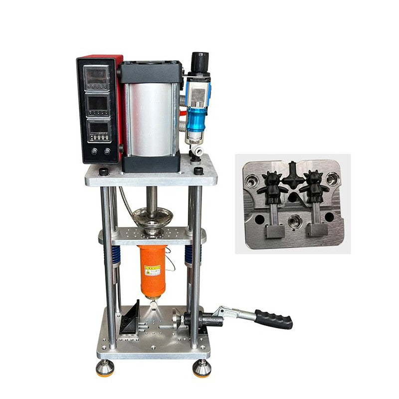 220V Small Table Type Pneumatic Injection Molding Machine 100g Vertical Desktop Polymer ABS PP PC as PE PET PVC Plastic Mold