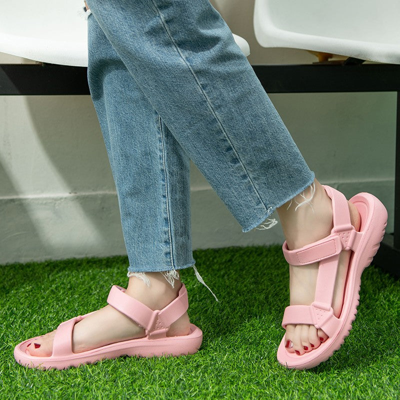 Womens Sandals Fashion Trend Anti-slip Wear-resistant Lightweoght EVA Flat Sandals for Women Outdoor Beach Shoes for Women