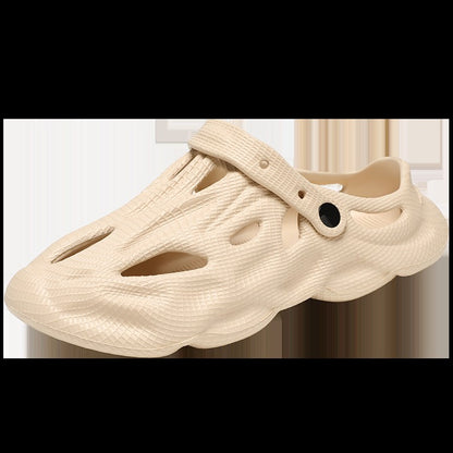 New Men's Summer Leisure Fashion Jelly Shoes EVA Soles Comfortable Platform Slippers Outdoor Beach Sandals Garden Shoes