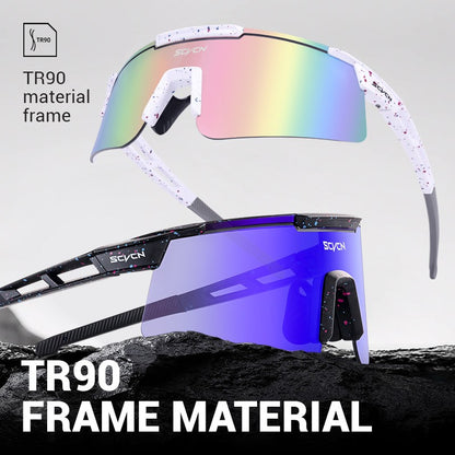 SCVCN New Men Bicycle Sunglasses Women Outdoor Cycling Glasses MTB Driving Bike Eyewear Sports Running Hiking UV400 Goggles