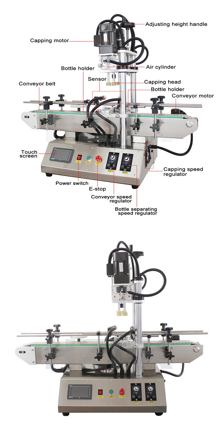 Table Top Shampoo Glass Plastic Bottle Liquid Automatic Filling and Capping Machine Mineral Water Production Line