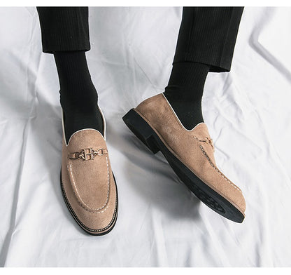 Fashion Brand Men Suede Leather Shoes Comfortable Pointed Social Shoe Male Driving Shoes Luxury Flat Loafers Men zapatos hombre