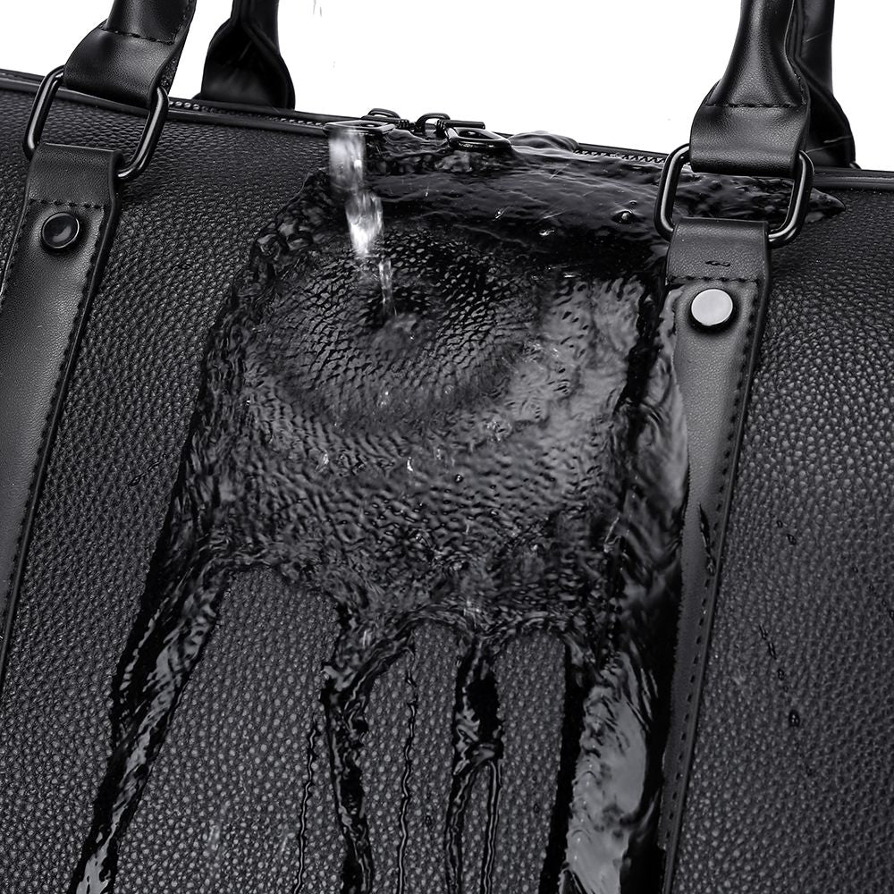Men‘s Luxe Business Travel Bag Large Capacity with 15.6' Laptop Waterproof PU Material Lightweight for Trip Gym Bolsos de Viajes