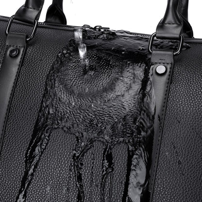 Men‘s Luxe Business Travel Bag Large Capacity with 15.6' Laptop Waterproof PU Material Lightweight for Trip Gym Bolsos de Viajes