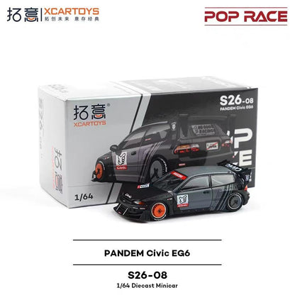 POP RACE 1/64 Porsche RWB Skyline GTR PANDEM DATSUN Mazda RX7 Toyota Coleção de Carros Miniatura de Liga Fundida em Vitrine
