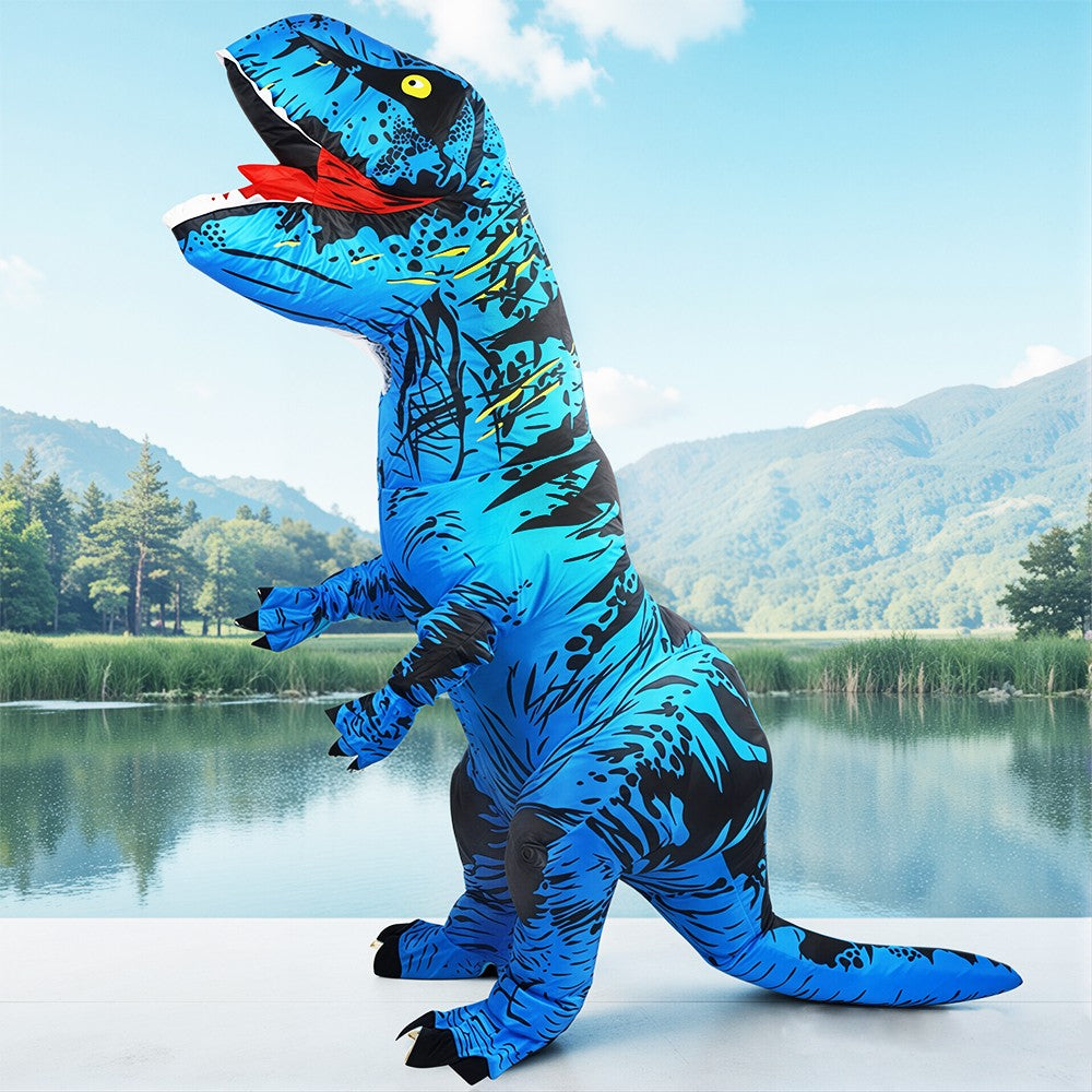 Anime Mascot Skeleton T-Rex Inflatable Dinosaur Costume Adult Purim Carnival Halloween Party Cosplay Costume Fancy Dress Suit