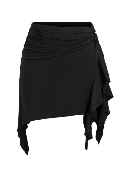 2025 European and American Fashion Spring and Autum New Hot-Selling Plus Size Girls' Skirt Asymmetrical Sexy Hip-Hugging Skirt