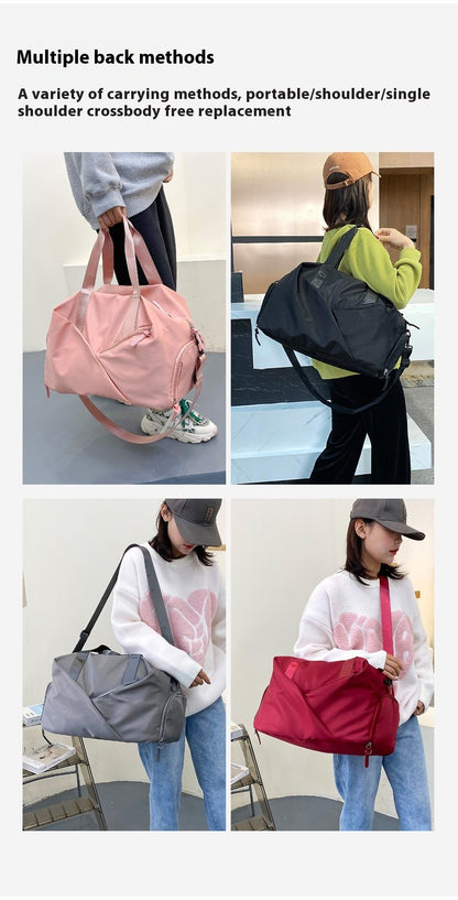 Multifunction Travel Bag Women Sports Gym Fitness Bags Dry and Wet Separation Swimming Shoulder Duffle Handbags Shoes Daypack