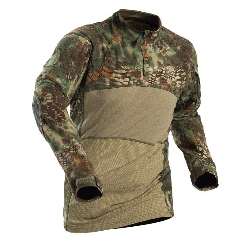 Men Outdoor New Tactical Camo Frog Shirts Wear Resistant Scratchproof Breathable T-shirt Climbing Combat Hunting Men Shirt