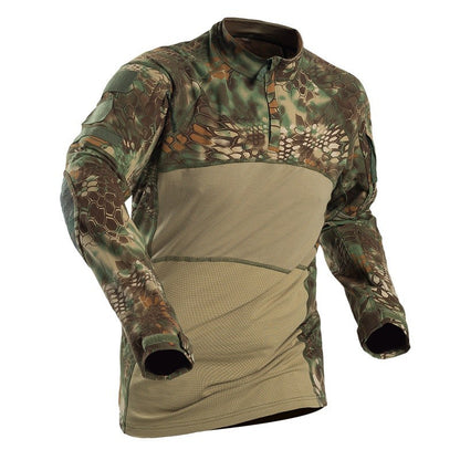 Men Outdoor New Tactical Camo Frog Shirts Wear Resistant Scratchproof Breathable T-shirt Climbing Combat Hunting Men Shirt