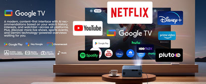 WIMIUS 1200 ANSI Projetor 4K Full HD 1080P Google TV Game Beam Mini Projetores para Filmes Home Theater WiFi BT5.2 Laser Beamer