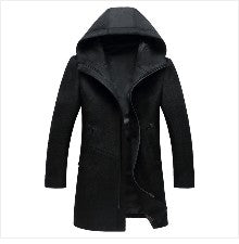 Winter Jacket Men Wool Pea Coat Oversized Overcoat Solid Business Casual Coat Men's Clothing Woollen Coats 4XL AF2011