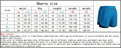 Men's Running Shorts Quick-drying Fitness Black Double Layer Shorts Men New Sport Workout Training Bodybuilding Short Pants