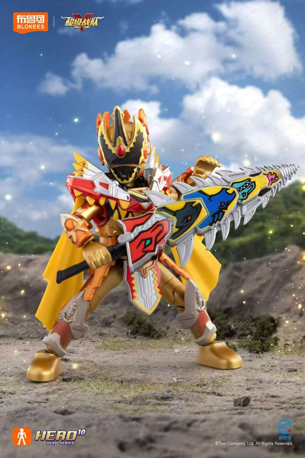 Em estoque Bloco original Power Rangers Dino Charge Super Sentai Zyuden Kyoryuger Coleção de Figuras de Montar