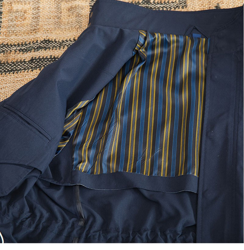 Three Spring and Summer Light Vertical Collar Waist Half Hanging M65 British Jacket Men's Retro Hunting Wear Waterproof Jacket