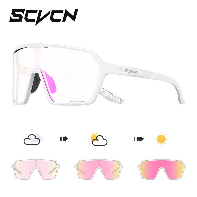 SCVCN Cycling Sunglasses Men Photochromic Glasses Fashion for Women Bike Mountain Road Bicycle Eyewear Cycle Goggles UV400 MTB