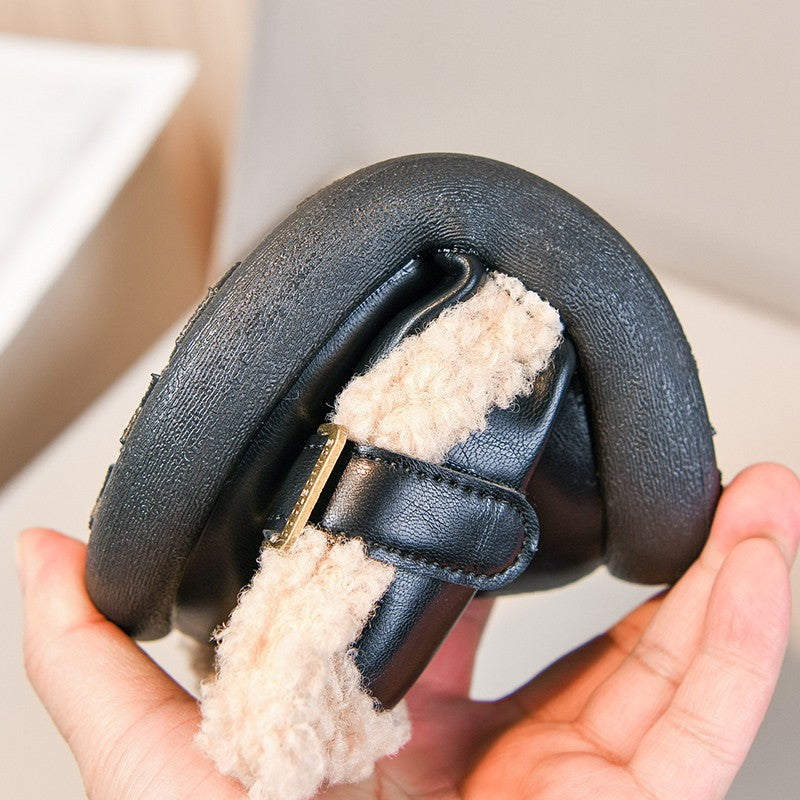 Winter Fur Boots For Children 2025 Trend Fashion Boy's Girl's Plush Snow Boots Anti-slippery Teenager Kid's Padded Boots Cotton