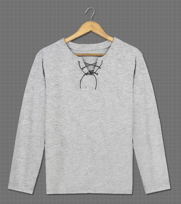 Green / Gray Color Long / Short Sleeve T-shirt Eren Jaeger Cosplay Costume Daily Casual Shirt Anime Clothing