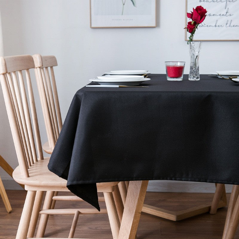 Party Black Waterproof Tablecloth Wedding Banquet Hotel Clothing Direct Sales Oversized Podium Home Decoration Table Cloth