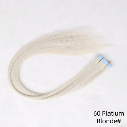 Extensões de Cabelo de Fita Adesiva de 20 polegadas, 10 peças, Sintéticas, Longas e Lisas, Peça de Cabelo com Fita Adesiva Invisível e Sem Costura