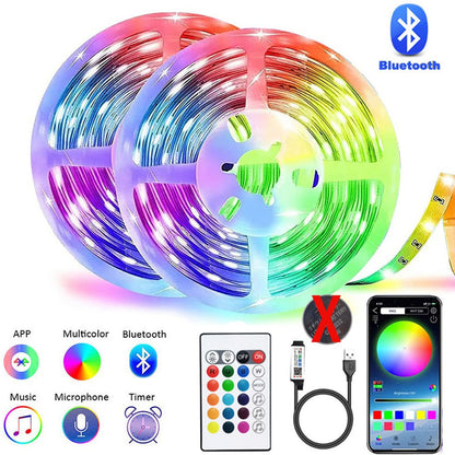 LED Strip Light Strip 5V USB RGB 5050 Light Strip Bluetooth APP Control Suitable For Bedroom And Children's Room Decoration