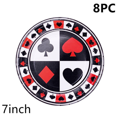 2/12PC 12/18Inch Poker Casino Latex balloon aluminum foil balloons Wedding Christmas Party Baby Shower Birthday Decoration