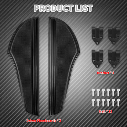Pedaleiras Antiderrapantes Dianteiras para Motocicleta Harley Softail Fatboy Deluxe Touring Electra Glide FLHR