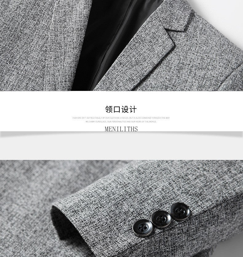 Men's Blazer Casual Suit Spring Thin Middle-aged Top Jacket Blazers for Men Men Suit