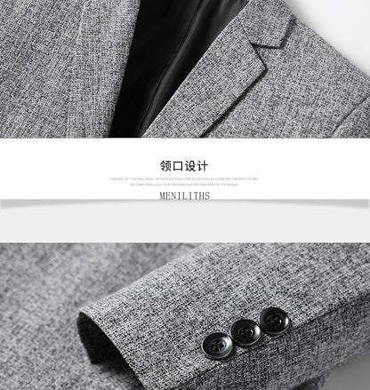 Men's Blazer Casual Suit Spring Thin Middle-aged Top Jacket Blazers for Men Men Suit