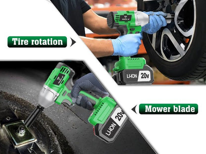 Chave Elétrica 3 EM 1 com Alto Torque 430Nm Chave Elétrica Sem Escovas para Ferramentas de Manutenção Automotiva Chave Sem Fio 20V Elétrica