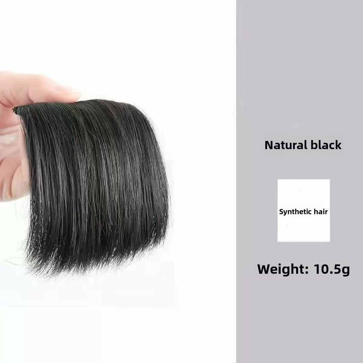 Peruca Extensora de Cabelo Curto Sintético Liso com Almofada Invisível para o Topo da Cabeça, Cobertura Lateral, Acessório Capilar Feminino