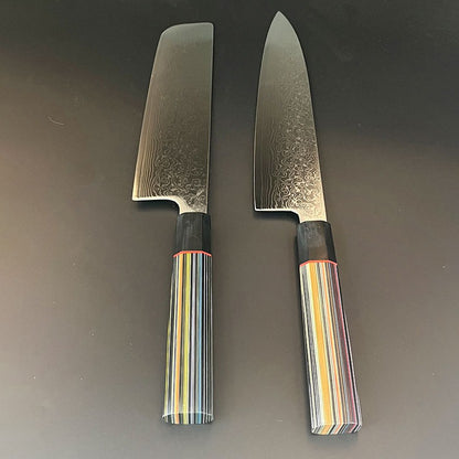 Faca do Chef Lâmina de Aço Damasco 67 Camadas Cabo G10 Faca de Cozinha para Fatiar Legumes Cutelo de Carne 10Cr5Mov Gyutou