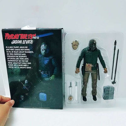 O 13º Brinquedo de Figuras NECA Sexta-Feira 13 Freddy Jason Voorhees Figura de Ação de Sangue Modelo Colecionável do Jason Presentes de Natal Halloween