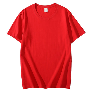 Solid Color T-shirt 8 Colors 2023 New Short Sleeve Men's/Women's Heavy Pound 220g Cotton White Crewneck Loose Top S-4XL