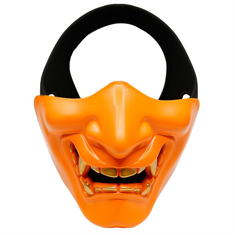 Masks Half Oni Cosplay Decor Samurai Mens Room Party Costume Face Japanese Masquerade Halloween Resin Mask Props Gifts Accessory