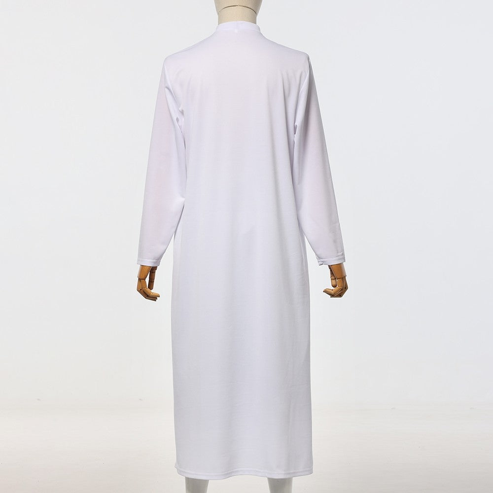 FATHER Cassocks Pulpit Robes Clergy Vestments Pastor Bishop Costume with Tab Insert Collar