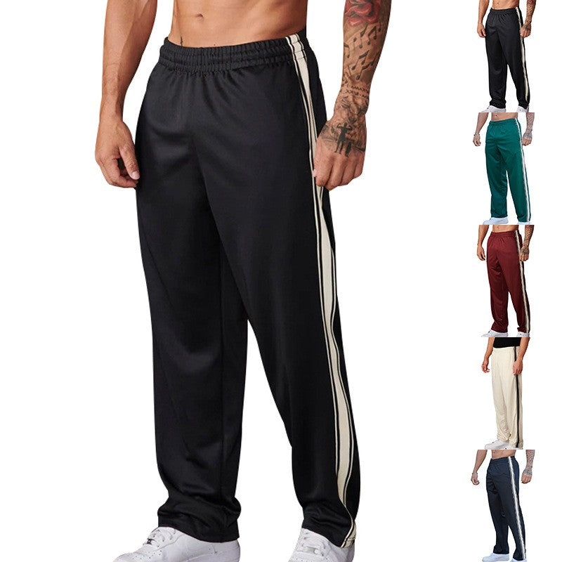 2024 Outono Europa E Estados Unidos Nova Moda Calça Reta Masculina Americana Solta Esporte Estampada Calça de Rua Combinando